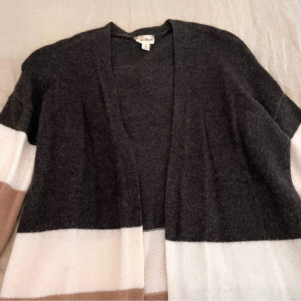 Colorblock Open Front Cardigan - Picture 4 of 7